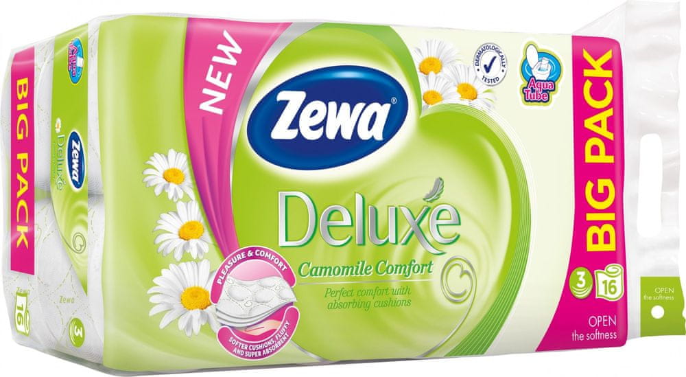 Zewa Toaletný papier Deluxe Camomile Comfort 3vrstvový, 16 roliek